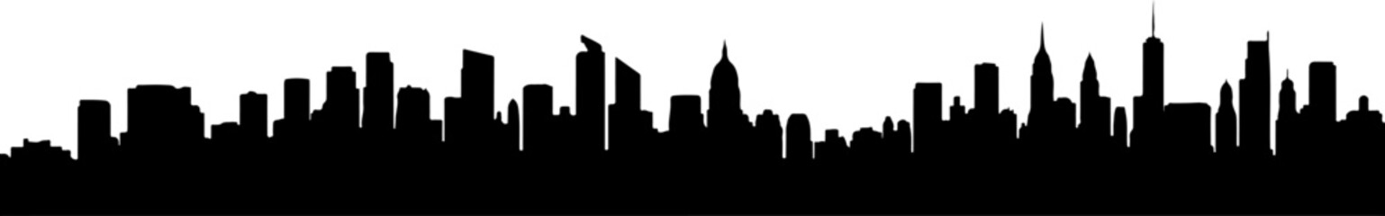 City Skyline, Urban Silhouette, Cityscape Art, 