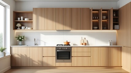 Contemporary Interior of a Functional Modern Kitchen