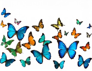 butterfly on the white 