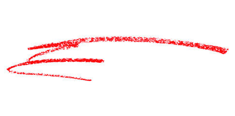 Red pencil hand writing rhythm set on transparent background