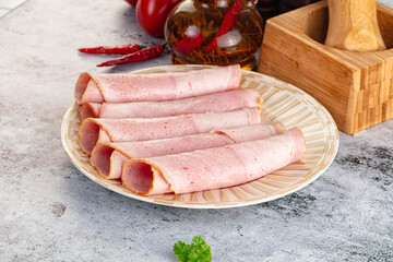 Pork ham roll snack appetiser