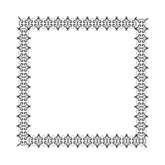 Vintage Ornamental Vector Frame – Elegant Black Vector Border, SVG