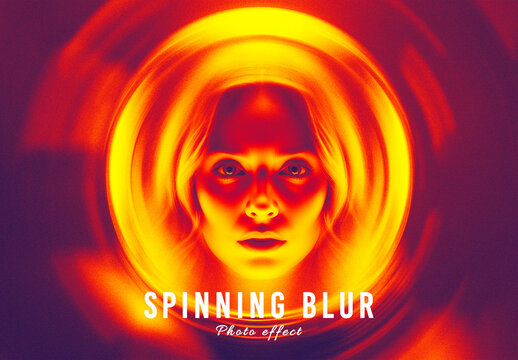 Spinning Blur Photo Effect Photoshop Template