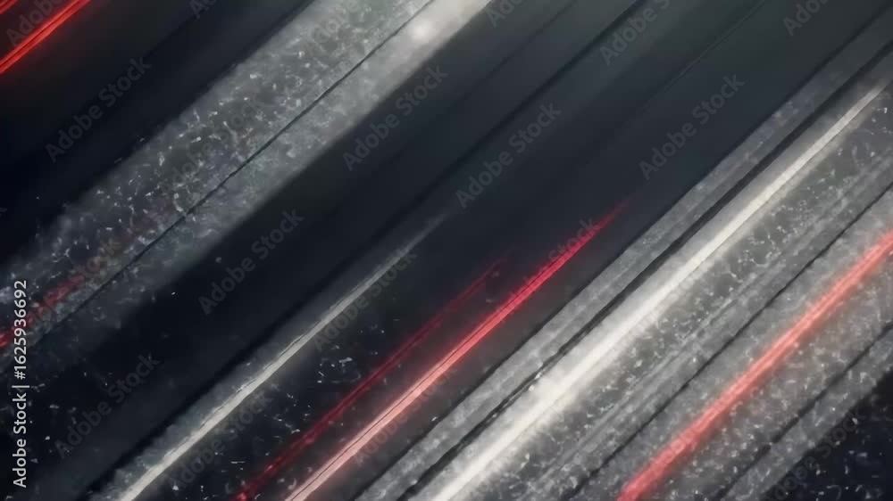 Poster abstract background animation with red lines and gray shapes moving