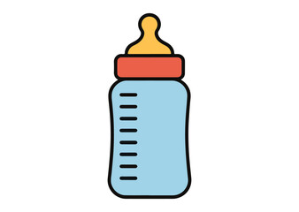 Baby bottle Vector Illustration, Baby bottle Icon