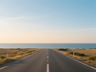 Fototapeta premium The road leads to the sea—and to peace of mind