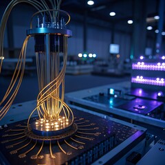 Quantum Computing Core

Future Technology and Innovation

Inside a Quantum Computer

Abstract Technology Background