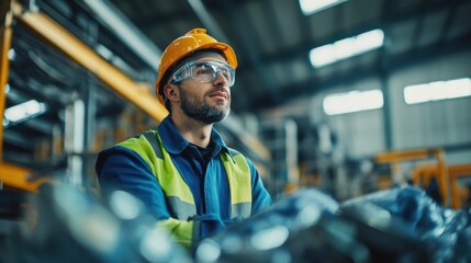 A sustainable business implementing a circular economy model, candid shot, in a production facility