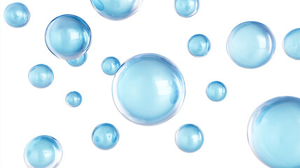 Floating glass-like energy spheres in zero gravity