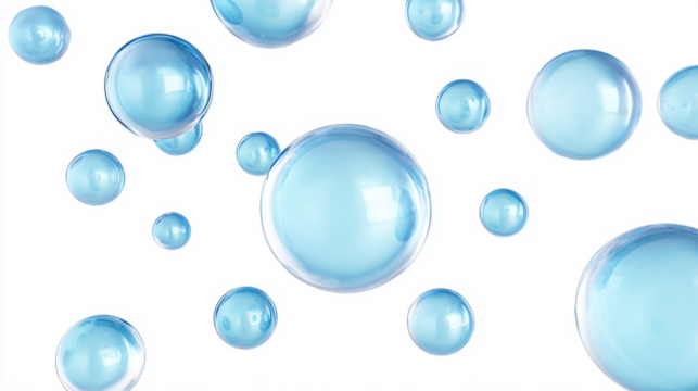 Floating glass-like energy spheres in zero gravity