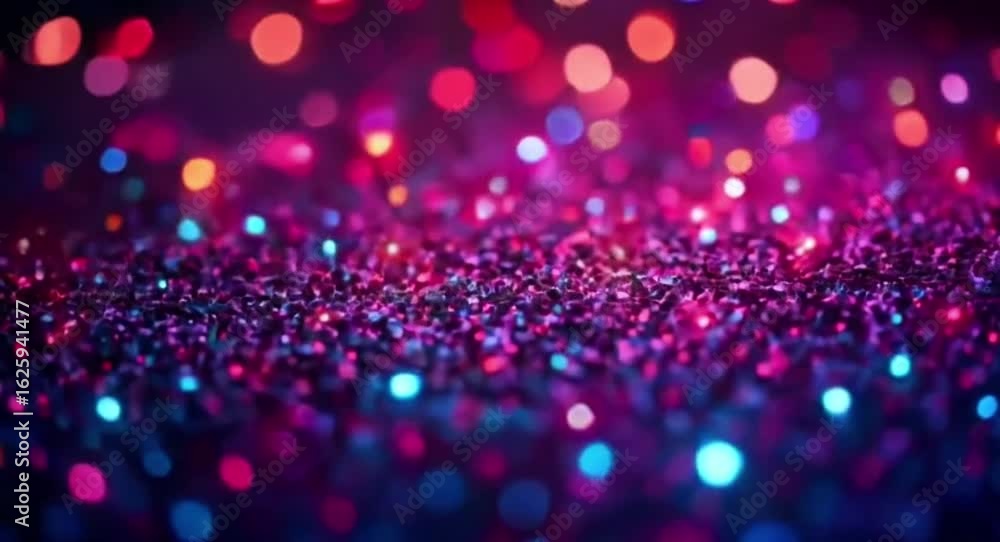 Poster abstract sparkling glitter background with bokeh effect in vibrant colors