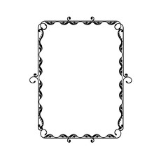 Vintage Ornamental Vector Frame – Elegant Black Vector Border, SVG