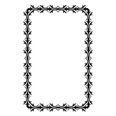 Vintage Ornamental Vector Frame – Elegant Black Vector Border, SVG