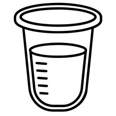Lab Test Cup Outline Design