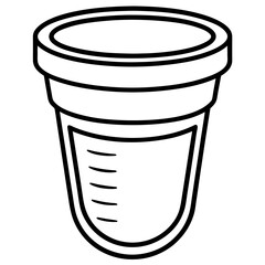 Lab Test Cup Outline Design