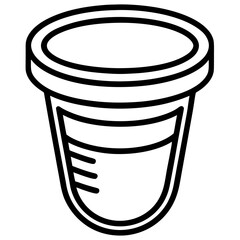 Lab Test Cup Outline Design