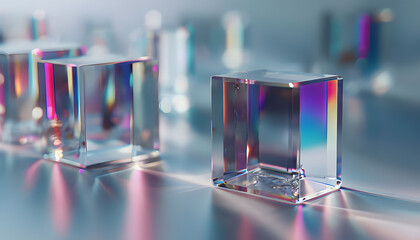 glass of water on blue background