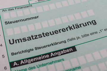 Umsatzsteuererkl&auml;rung Finanzamt