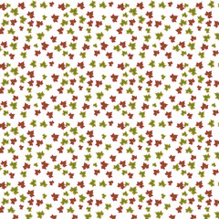 Seamless pattern with vintage pink and green flowers, ornate floral illustration for textile, paper, and wallpaper design