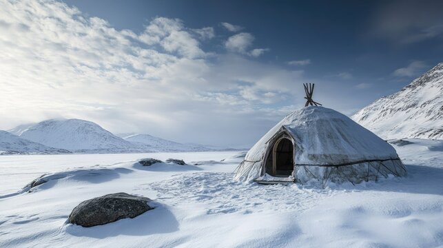Winter Wonderland: A Solitary Lavvu in the Arctic