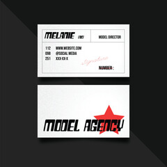 model agency creative business card
