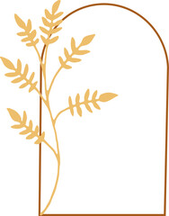 Mirror frame with leaf bail