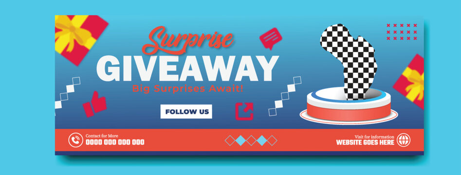 Exciting giveaway announcement with festive decorations and prize reveal