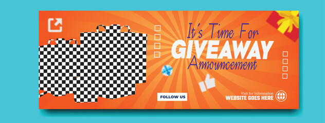 Exciting giveaway announcement with stacked gift boxes and vibrant celebratory background