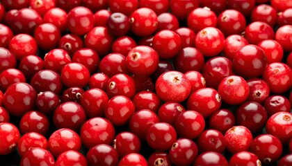 Lingonberries close-up on a black background