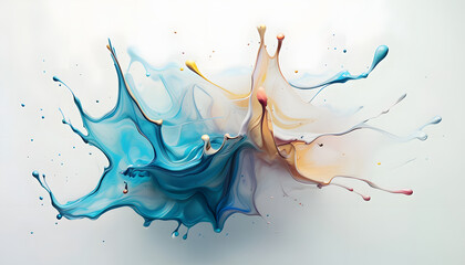 water splash isolated on white