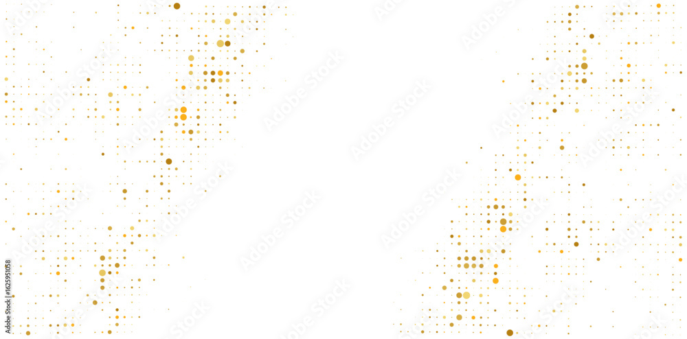 Poster elegant halftone background with shimmering gold dots arranged in diagonal gradient layout, perfect 