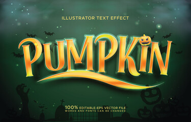 pumpkin halloween text effect