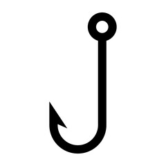 Fishing hook icon isolated on white background