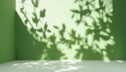 green tree in a room