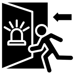 Evacuation glyph icon
