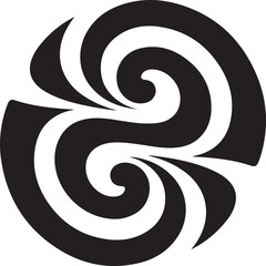 Abstract Neo Hand-Drawn Tribal Swirl Icon Set, Minimalist Line Art Vector.