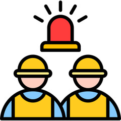 Response Team lineal color icon