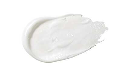 Moisturizing cream texture smear isolated on the transparent background for skincare beauty cosmetic product presentation