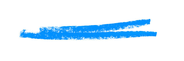 Unordentlicher Kreidestreifen in blau zum Unterstreichen