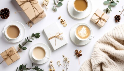 Cozy gifts and coffee