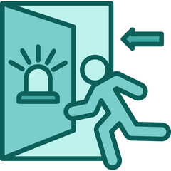 Evacuation solid icon