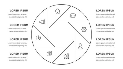 Unique Infographics Circular Diagrams and Triangle Charts