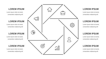 Unique Infographics Circular Diagrams and Triangle Charts