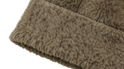 Closeup of soft brown faux fur texture, cozy warm material for fashion or home decor trends