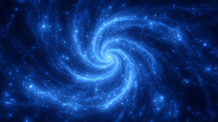 glowing spiral energy design, glowing concentric neon rings, on deep galactic blue background