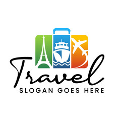 holiday travel suitcase logo Replaceable Text