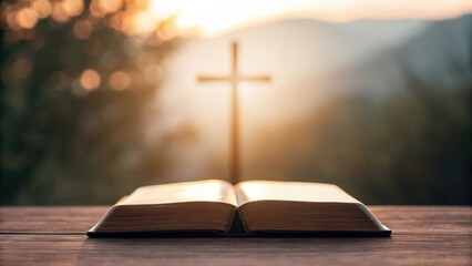 Closed Bible With Soft Glowing