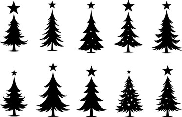Fototapeta premium Christmas Tree holiday, pine tree, festive Vector Bundle