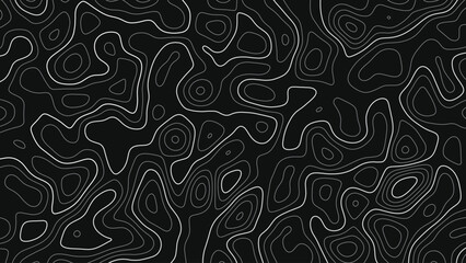Topographic map lines background. Contour, terrain, elevation, and geography