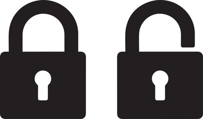 Open and closed lock icon © Masud